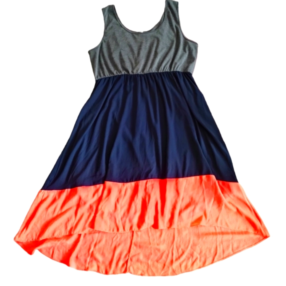 Women's Plus Size Ing Y2K Macys Color Block Tiered Ruffled Dress …